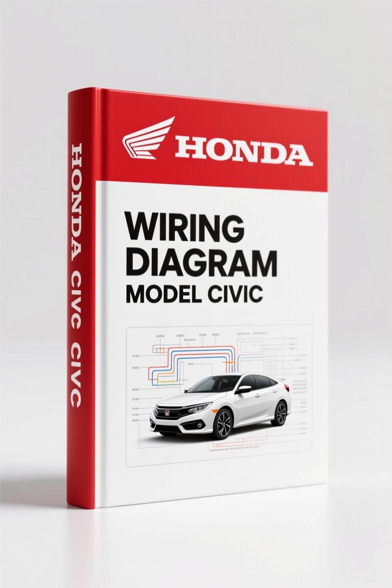 Honda Civic 2001-2003 OEM Wiring Diagram manual cover page with battery and fuse symbols