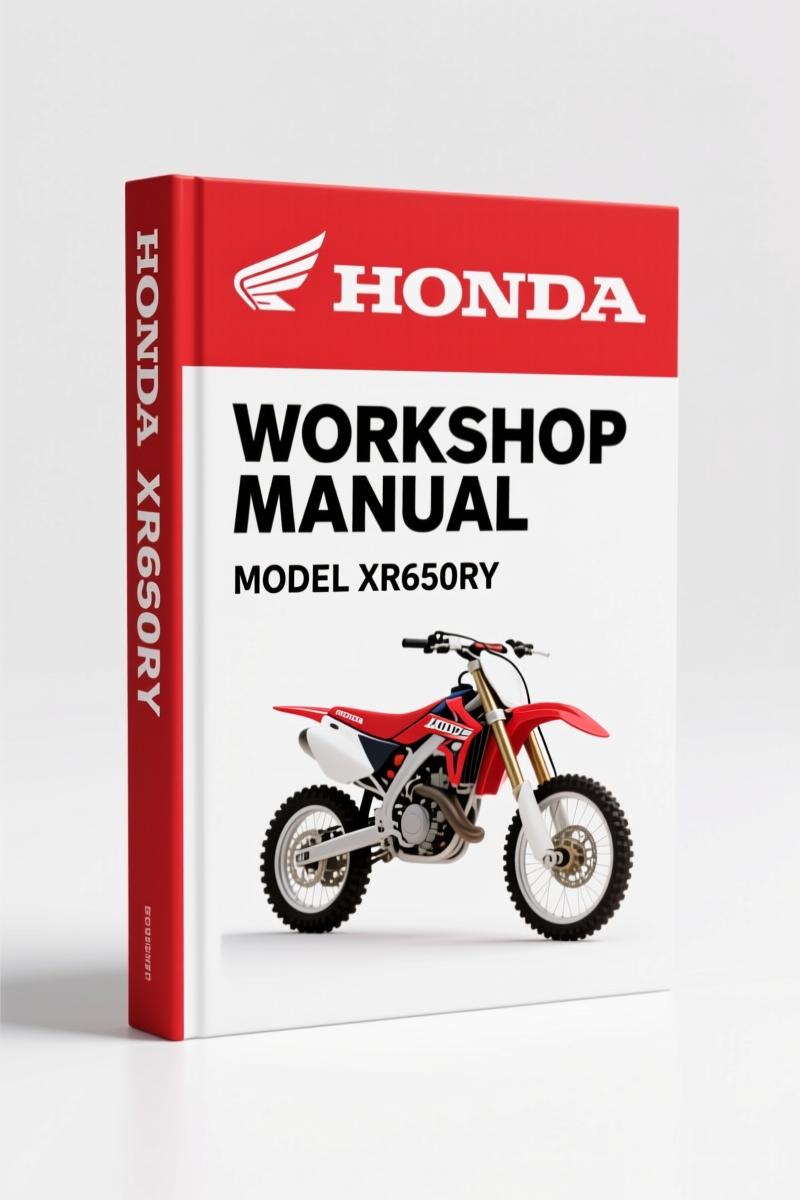 Honda XR650RY 2000 workshop manual front cover – factory OEM document