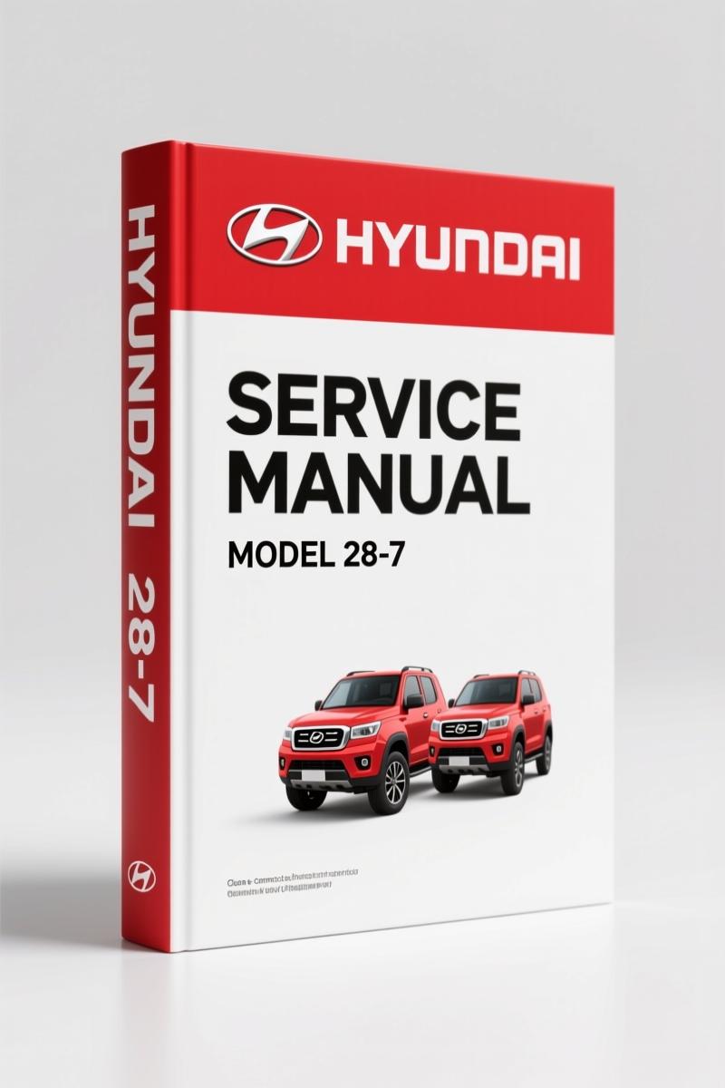 Hyundai 28-7 Service Manual – Factory Specs for Engine & Hydraulics