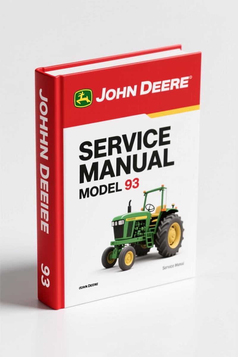 John Deere 93, 93 Series A, 94, 95, 95 Series A 1966 Service Manual for Backhoes