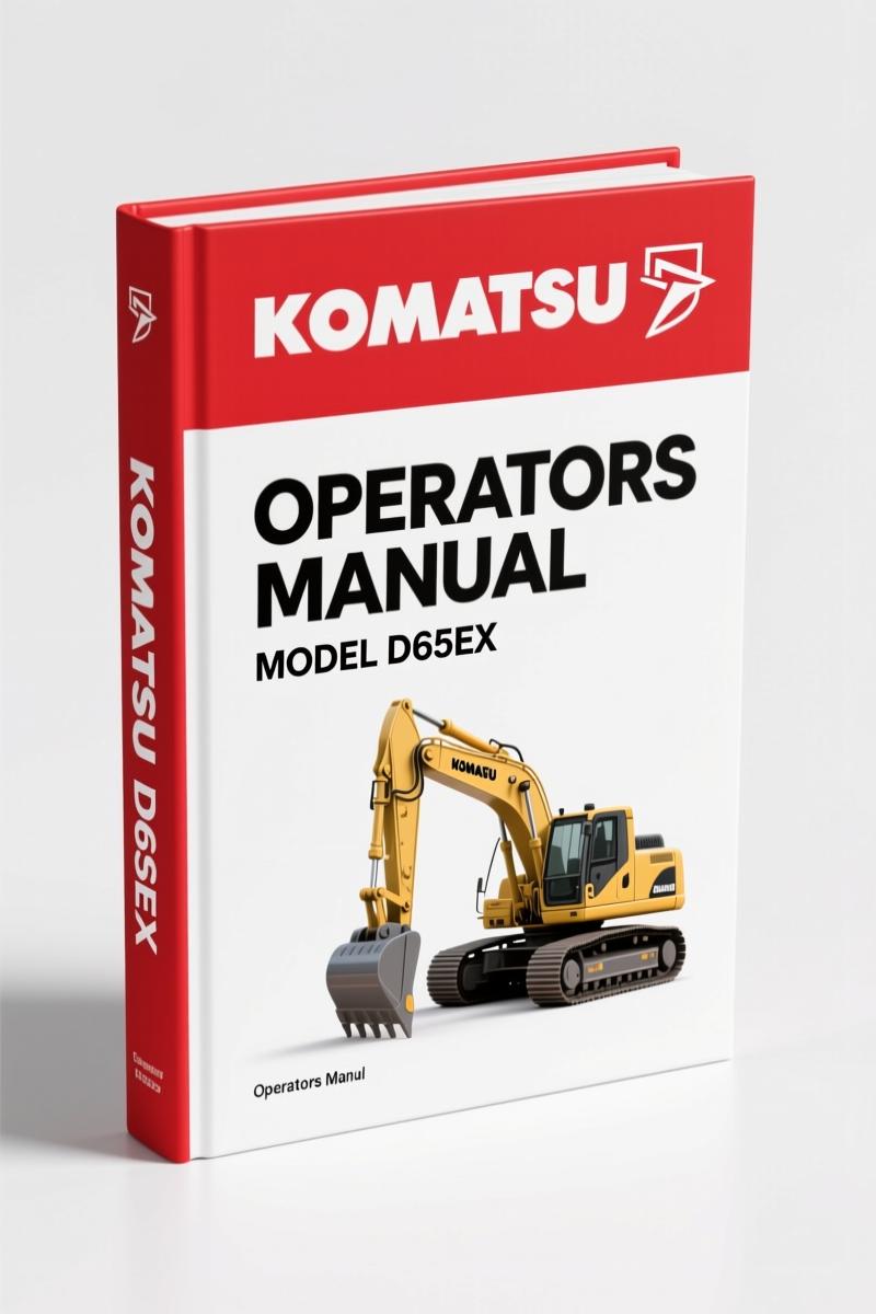 Komatsu D65E D65P D65EX D65PX Operators Manual 221 pages OEM factory cover