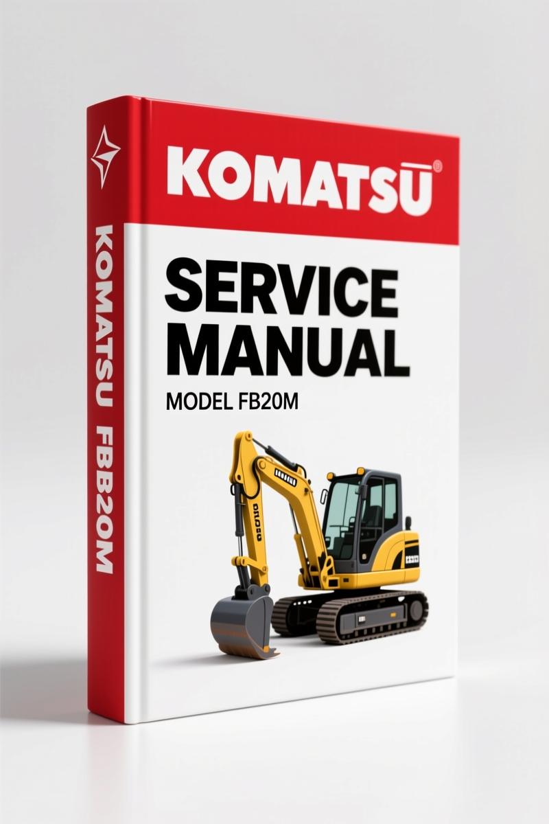 Komatsu FB13MV, FB16MV, FB16M, FB18M, FB20M service manual cover showing forklift controller documentation