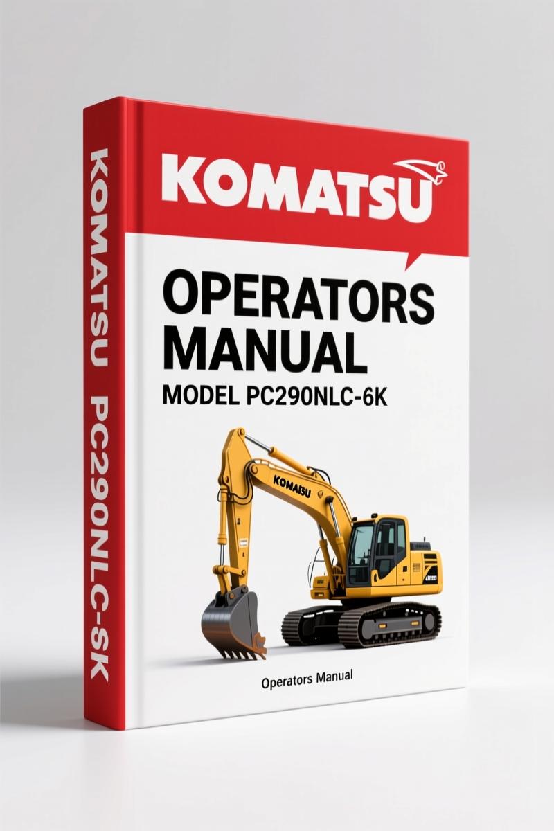 Komatsu PC290LC-6K, PC290NLC-6K Operators Manual – 264 Pages
