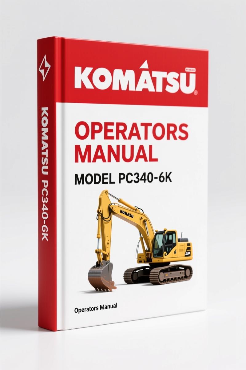Komatsu PC340-6K, PC340LC-6K, PC340NLC-6K Operators Manual – 258 Pages