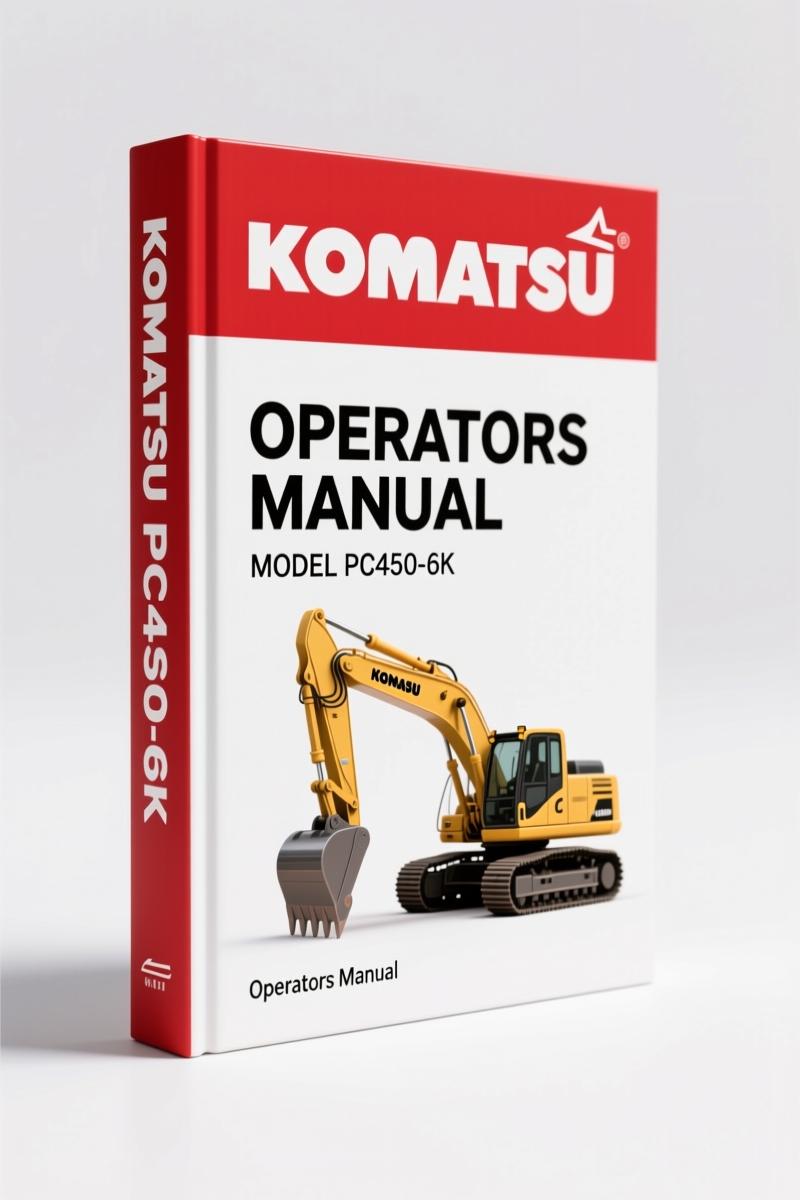 Komatsu PC450-6K, PC450LC-6K Operators Manual – 262 Pages