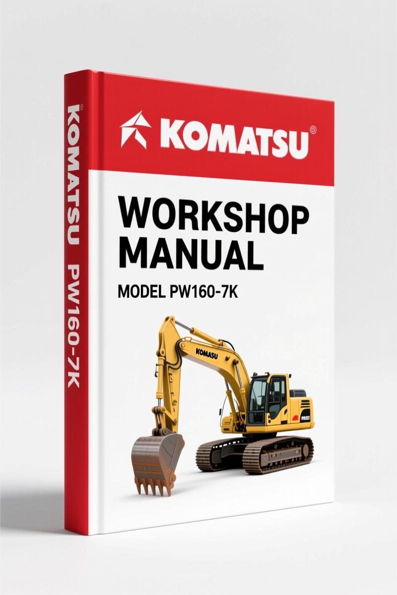 Komatsu PW160-7K 2004 Workshop Manual – Factory Torque Specs & Hydraulic Diagnostics