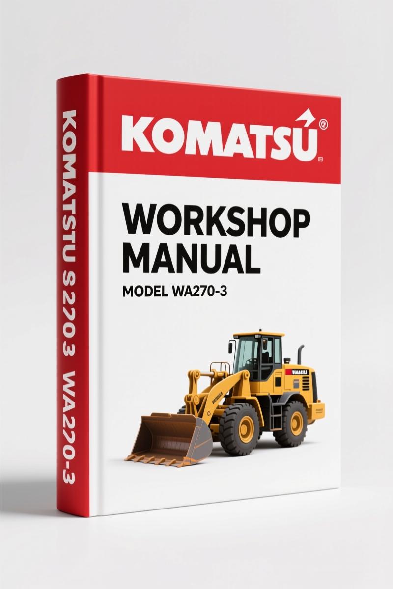 Komatsu WA270-3, WA270PT-3 2001 Workshop Manual – Factory Specs
