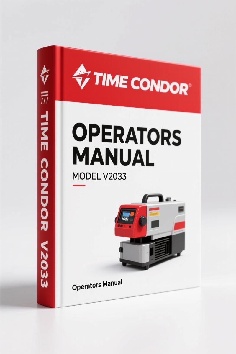 TIME Condor V2033XL, V2033 1999 Operators Manual – OEM Specs for AWP