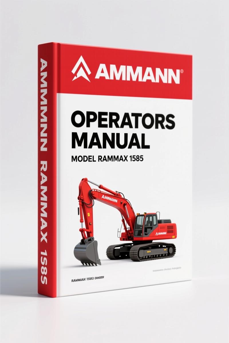 Ammann Rammax 1585 2013 Operators Manual factory document cover