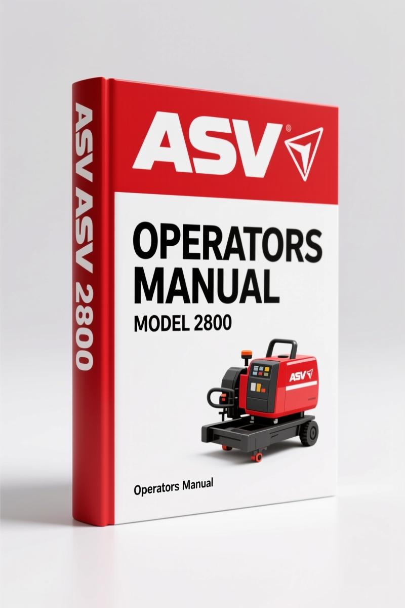 ASV 2800, 2810, 4810 Operators Manual – OEM Specs & Safety