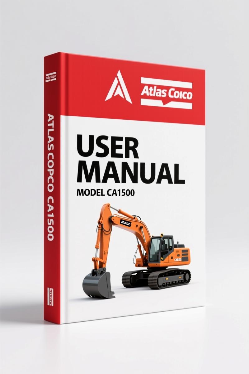 Atlas Copco CA1500 2015 User Manual cover showing vibratory roller with Cummins engine options