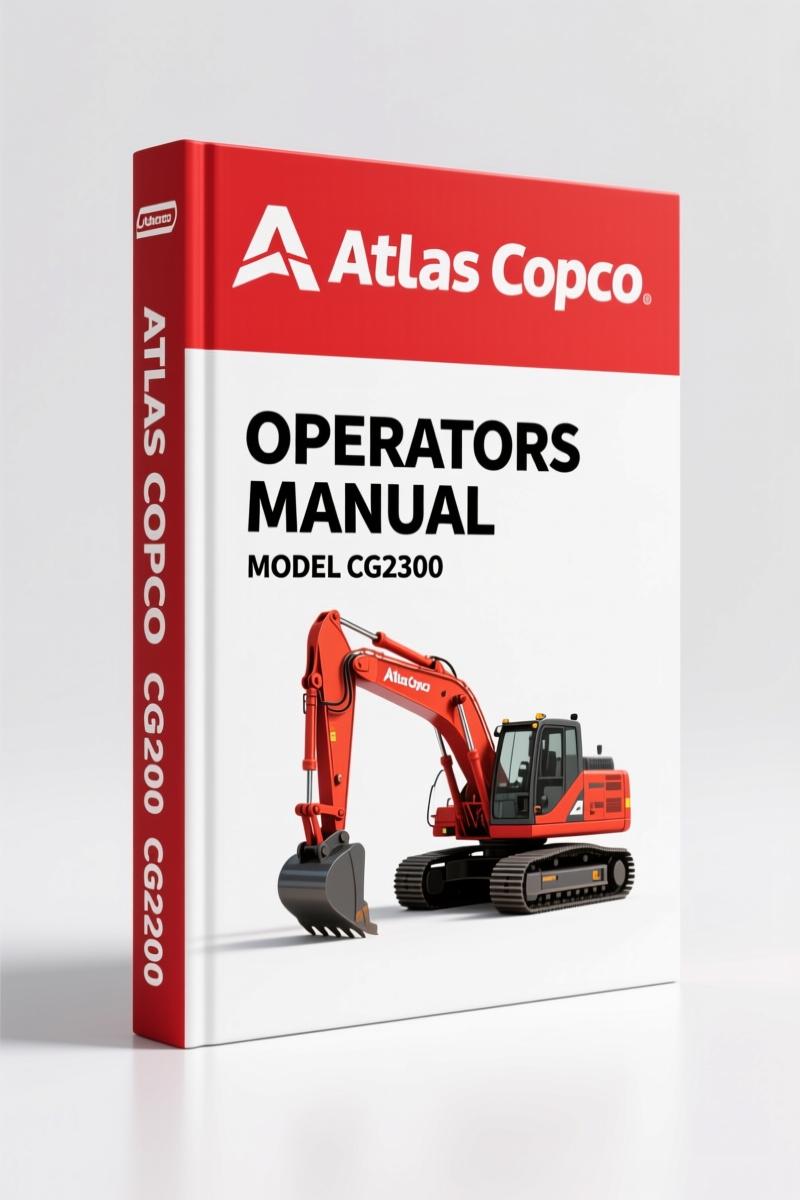 2015 Atlas Copco CG2300 Operator Manual cover - OEM factory document