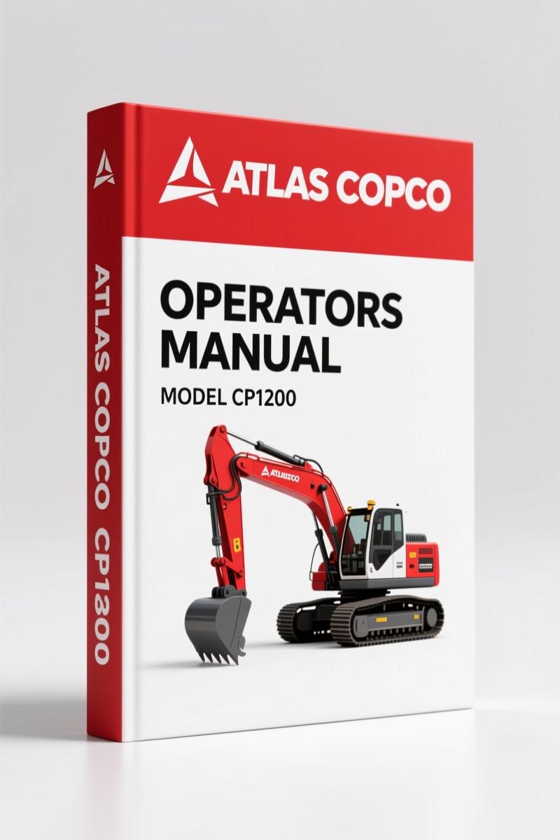 Atlas Copco CP1200 2016 Operators Manual cover showing pneumatic tire roller and Dynapac logo