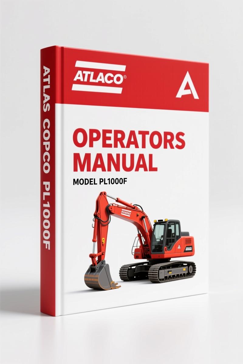 Atlas Copco PL1000F compact planer operators manual cover – factory OEM document