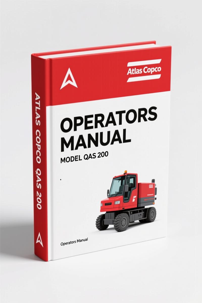 Atlas Copco QAS 200 2010 Operators Manual - factory document showing control panel and generator unit
