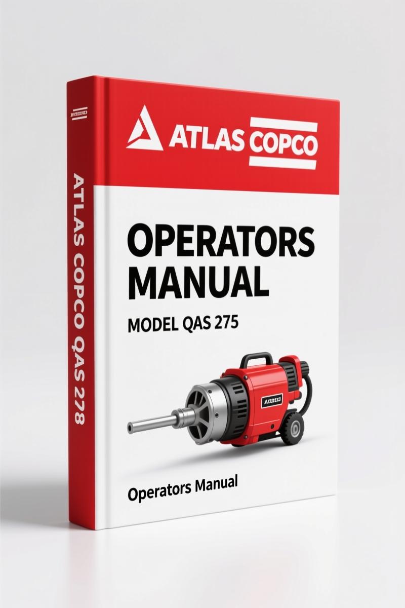 Atlas Copco QAS 275 QAS 325 2010 Operators Manual cover