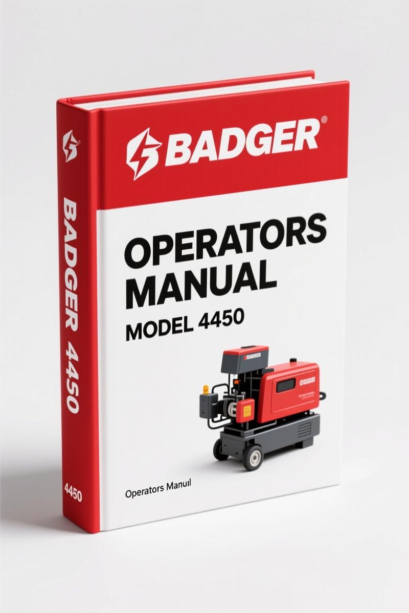 Badger 4450, 4435, 4405, 4402, 4445 Operators Manual – OEM Factory Specs