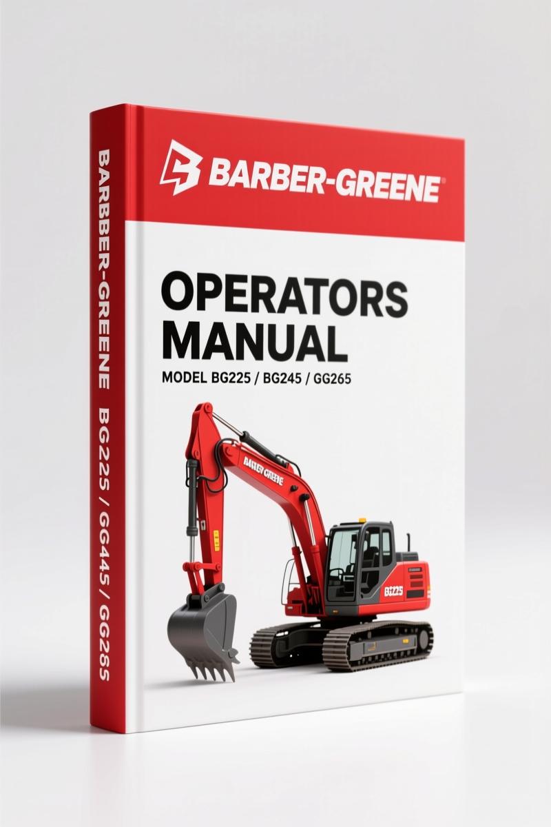 Barber-greene BG225, BG245, BG265, BG225B, BG245B Operators Manual – 77 Pages