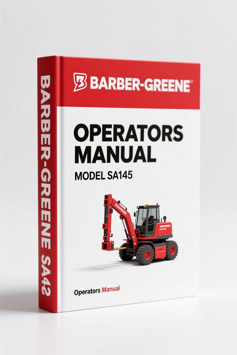 Barber-greene SA145 Operators Manual – OEM Specs for Asphalt Paver