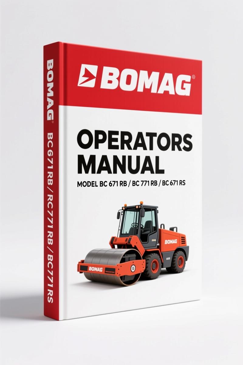 Bomag BC 671 RB BC 771 RB 2001 Operators Manual – OEM Safety & Specs