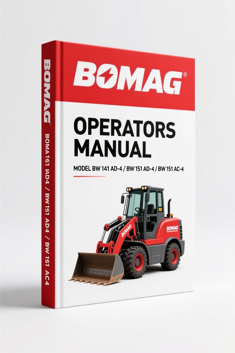 Bomag BW 141 AD-4, BW 151 AD-4, BW 151 AC-4, BW 161 ADCV 2006 Operators Manual