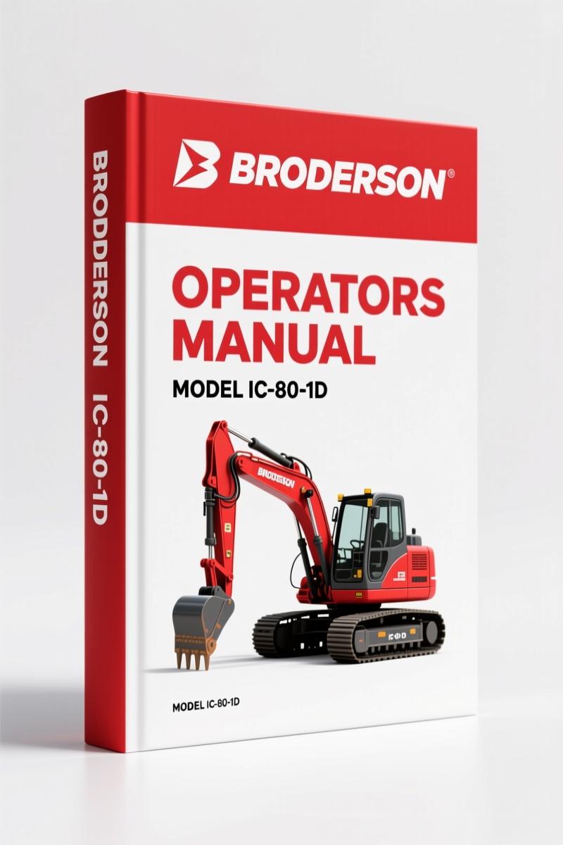 Broderson IC-80-1D 1987 Operators Manual – Official Specs for Yardrunner