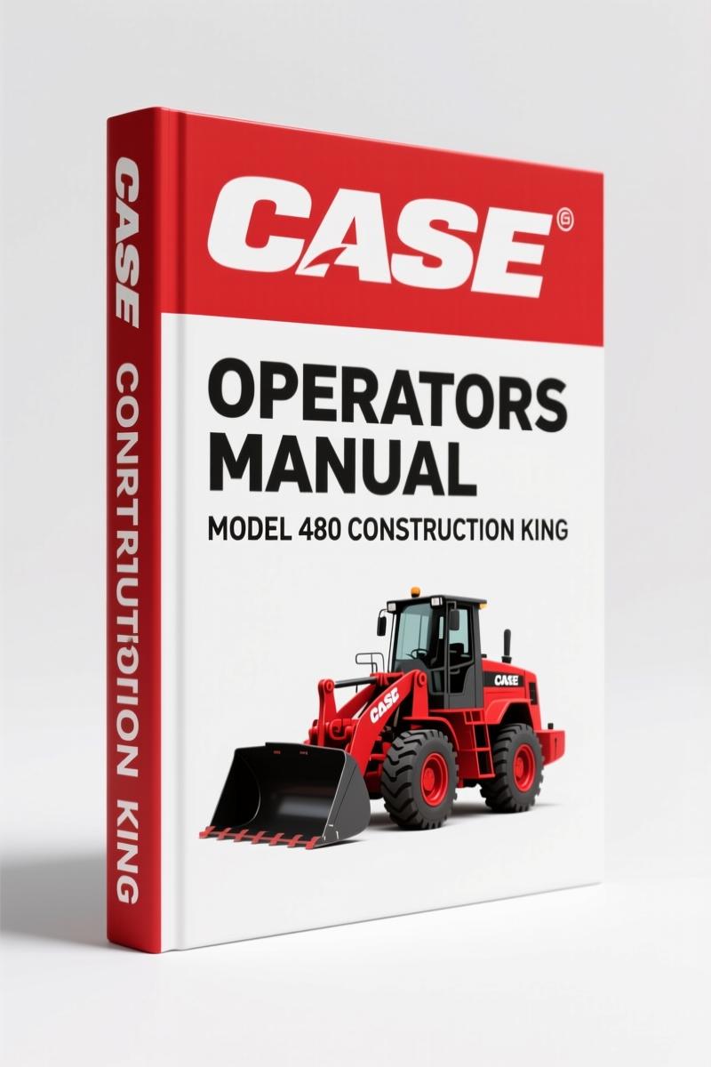 Case 480 Construction King Operators Manual – Factory Specs for Loader & Backhoe