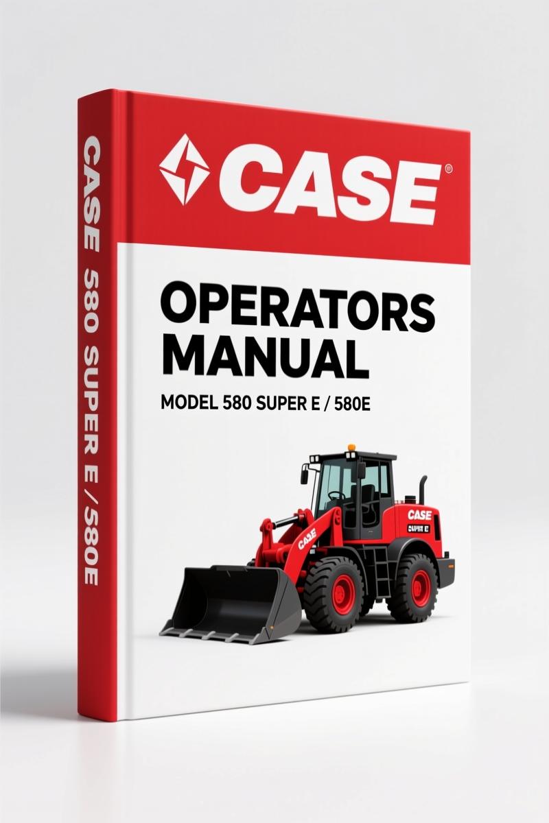 Case 580E 580 Super E 1995 Operators Manual - Factory Specs