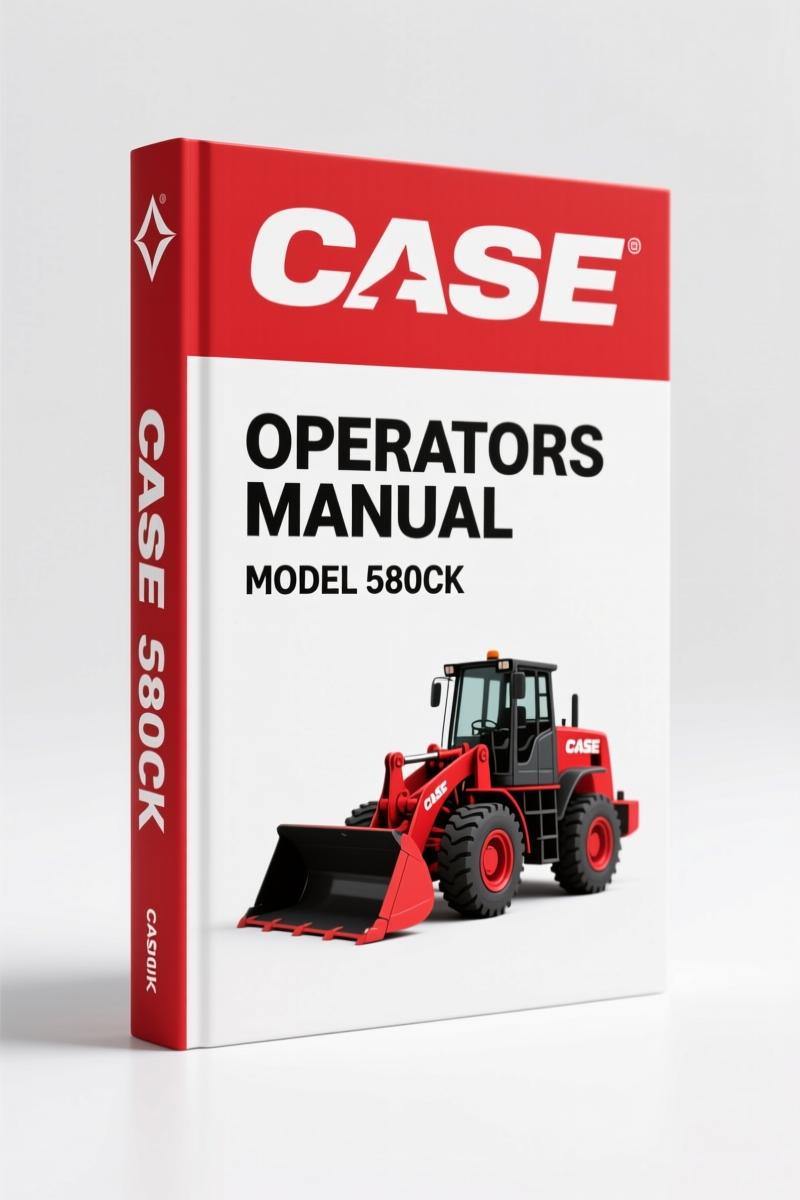 Case 580CK 1995 Operators Manual – Factory Specs for Loader Backhoe