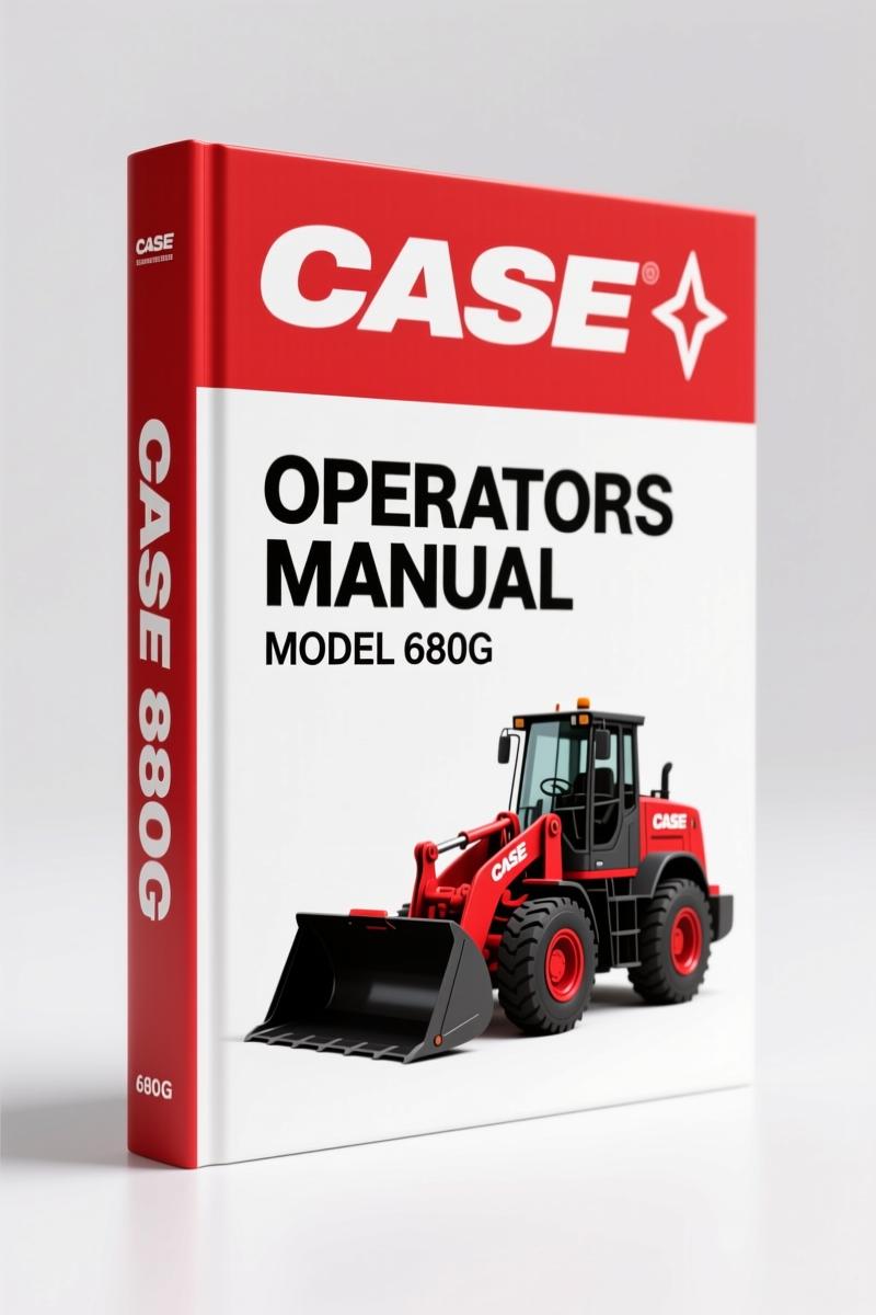 Case 680G 1995 Operators Manual – Factory Specs for Loader Backhoe