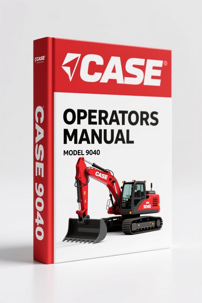 Case 9040 2001 Operators Manual – Factory Specs for 9040 Excavator