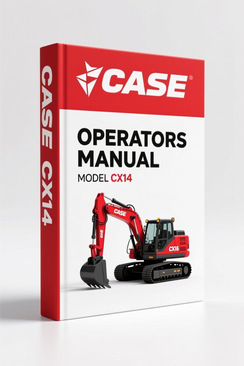 Case CX14 2003 Operators Manual – Factory Specs for Mini-Excavator