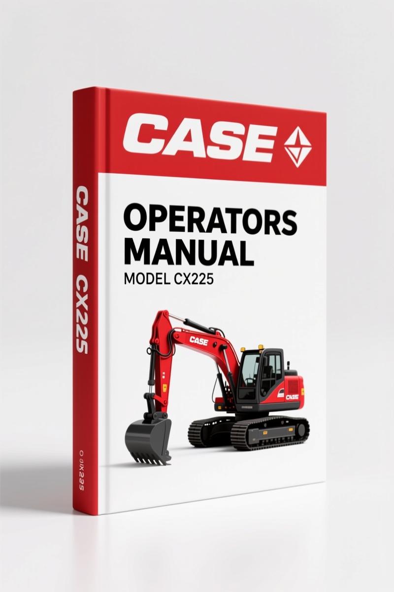 Case CX225 2008 Operators Manual – Factory Specs for Pre-Operation