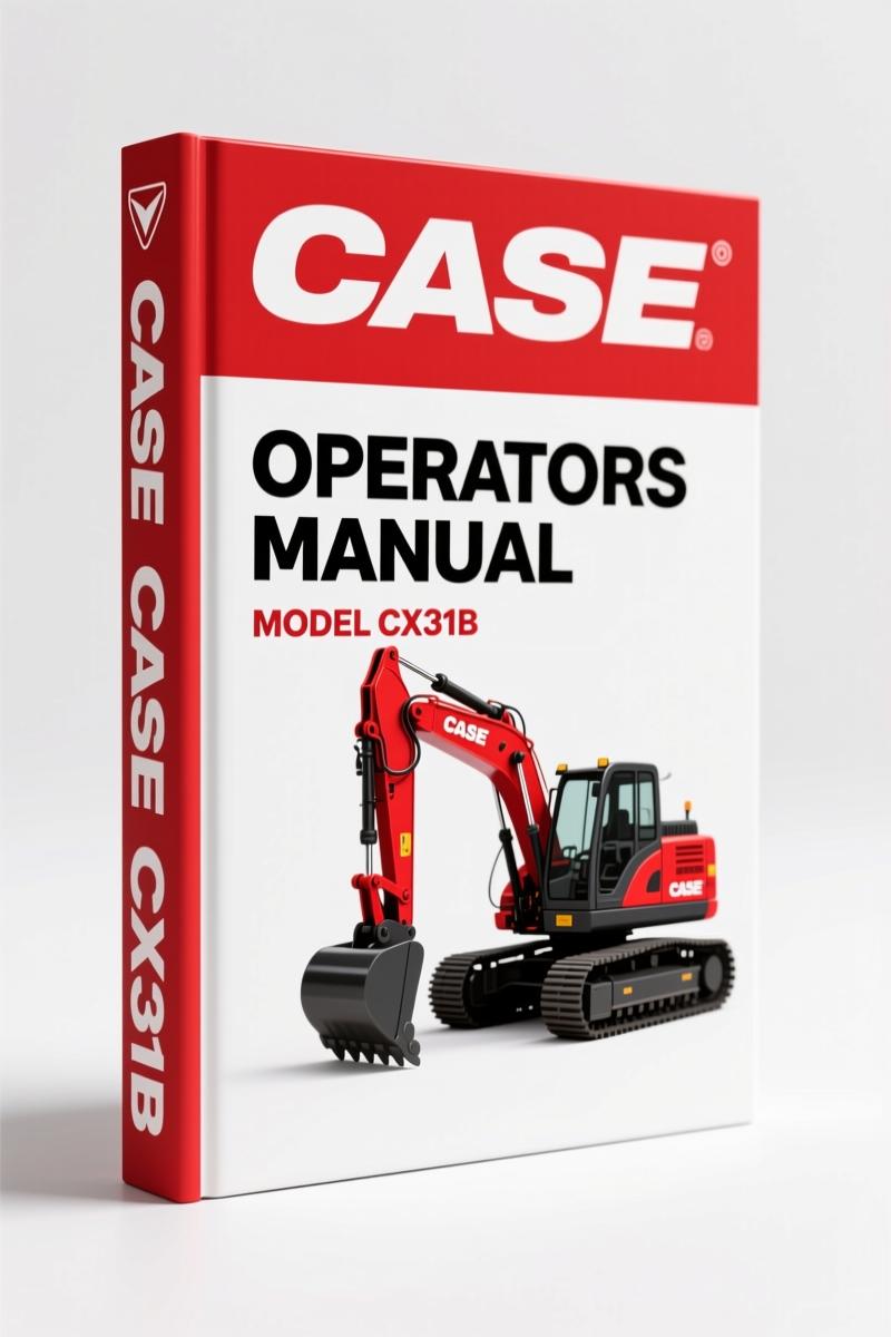 Case CX31B 2008 Operators Manual – Factory Specs for Compact Crawler Excavator