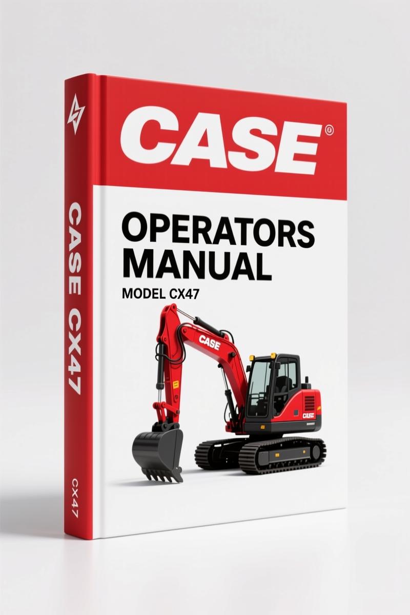 Case CX47 2003 Operators Manual – Factory Specs for Mini-Excavator