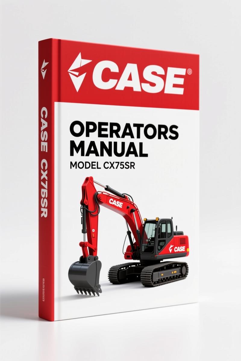 Case CX75SR 2010 Operators Manual – Factory Specs for Tier 3 Excavator