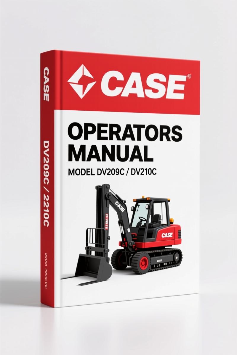Case DV209C, DV210C 2014 Operators Manual – Factory Specs for Vibratory Roller