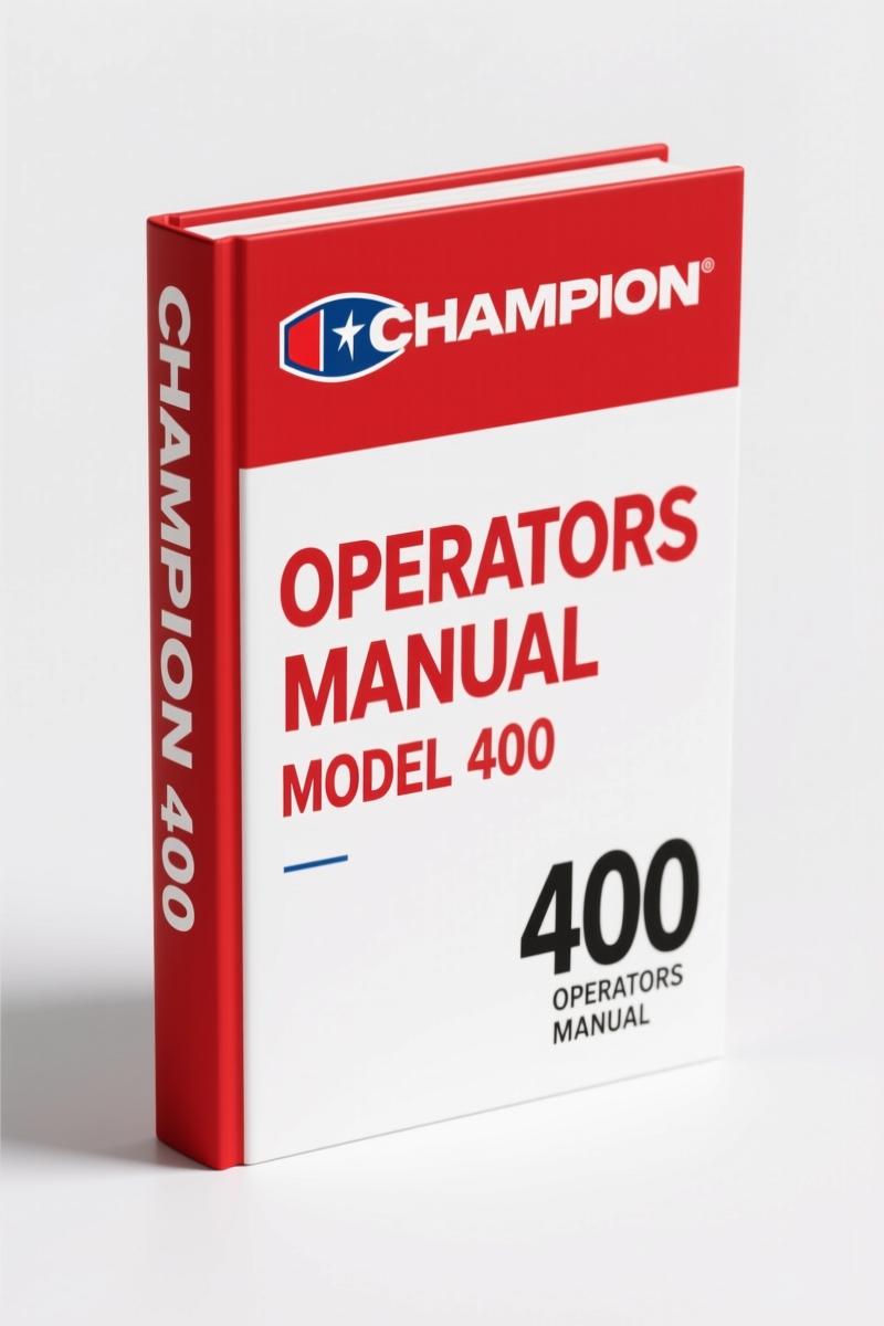 Champion 400, 400P Operators Manual – Factory Specs for Rollers