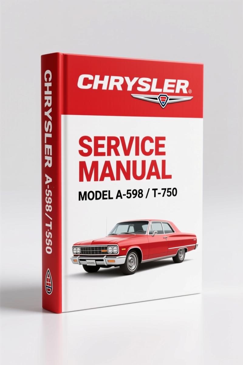 Chrysler A-598, T-750 Service Manual – 52 Pages Factory Specs