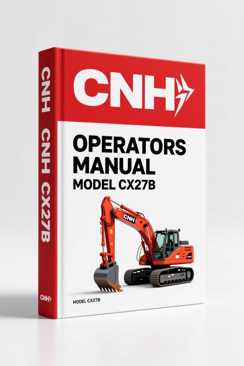 CNH CX27B 2004 Operators Manual – Factory Specs & Safety Decals