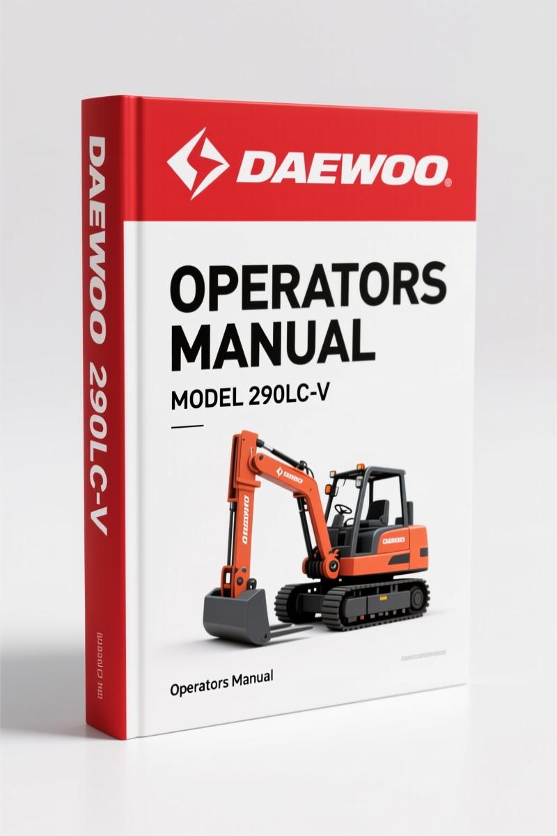 Daewoo 290LC-V 1998 Operators Manual – OEM Factory Specs & Maintenance