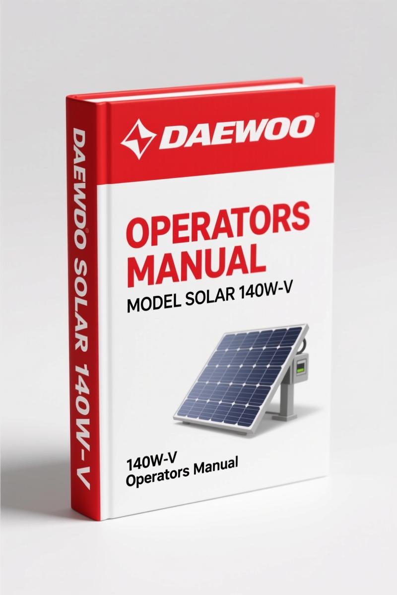 Daewoo Solar 140W-V, 160W-V 2002 Operators Manual – 276 Pages