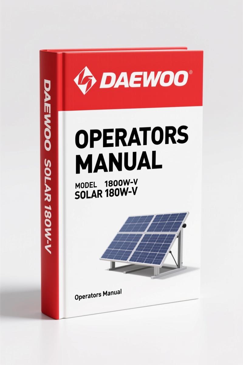 Daewoo Solar 180W-V 2002 Operators Manual – Factory Safety & Controls