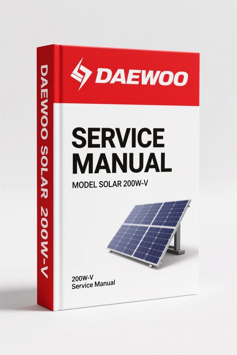 Daewoo Solar 200W-V 1999 Service Manual – Factory-Certified Repair Data (206 Pages)