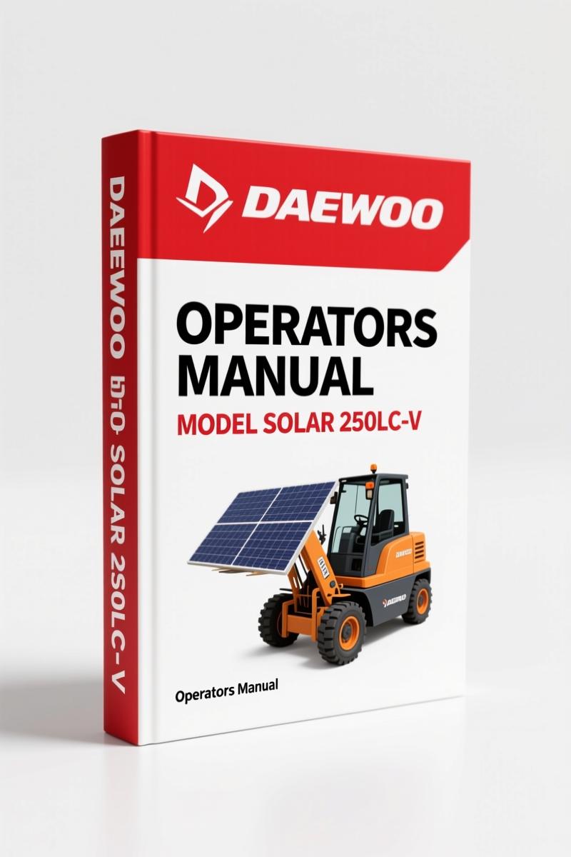 Daewoo Solar 250LC-V 1999 Operators Manual – OEM Factory Specs
