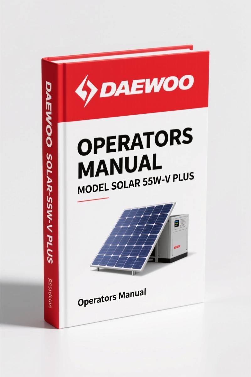 Daewoo Solar 55W-V Plus 2003 Operators Manual – OEM Bus Manual