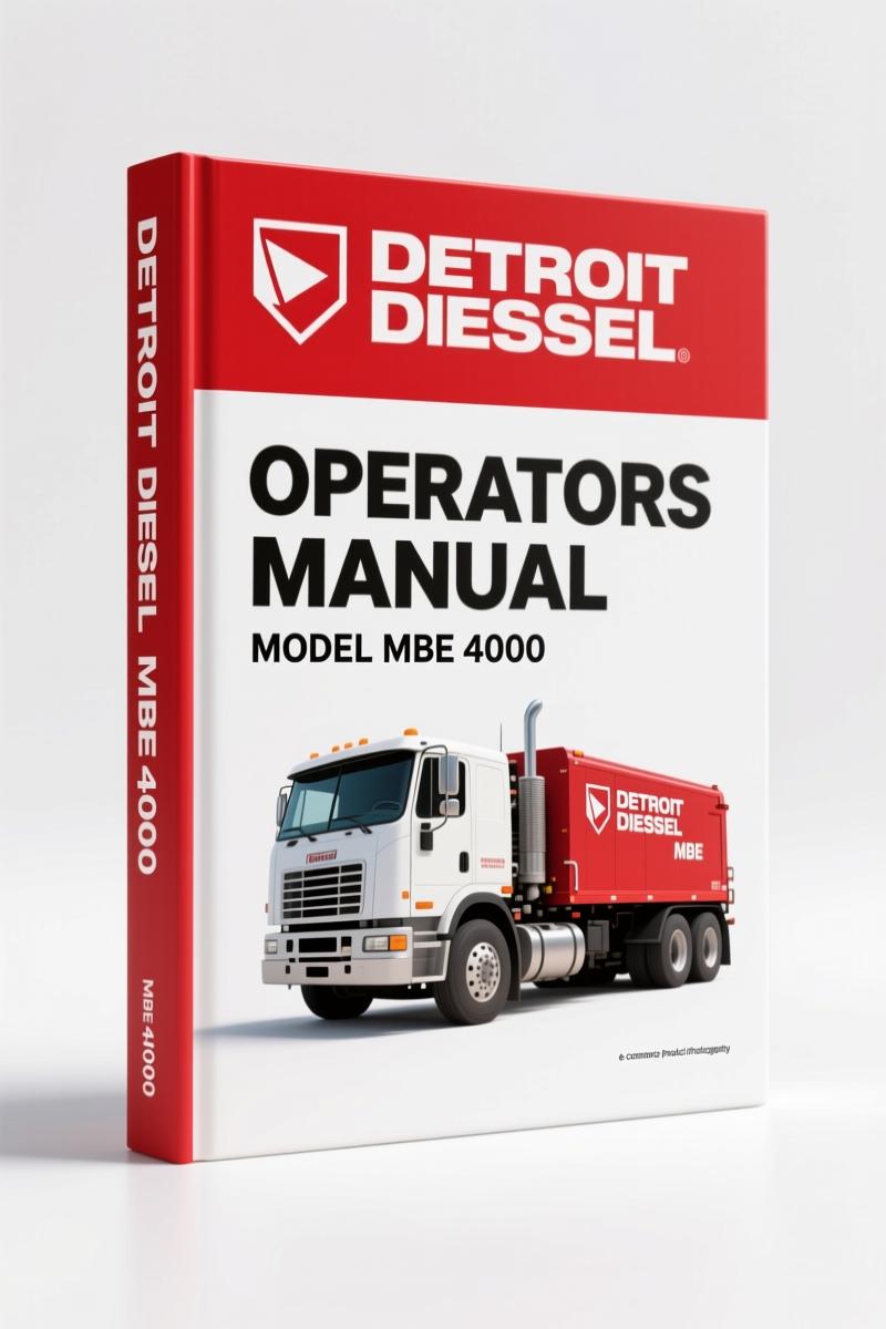 Detroit Diesel MBE 4000 2008 Operators Manual – OEM Factory Specs