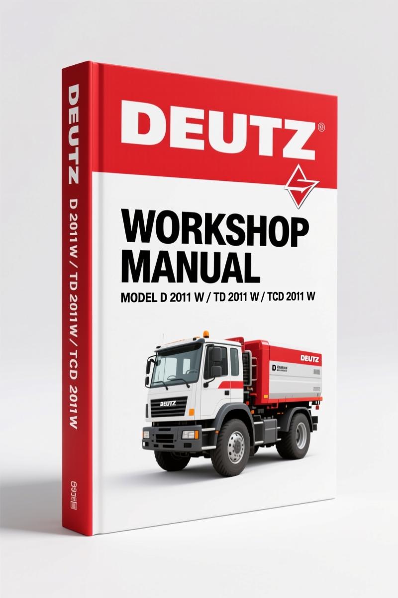 Deutz D 2011 w, TD 2011 w, TCD 2011 w 2008 Workshop Manual – 266 Pages