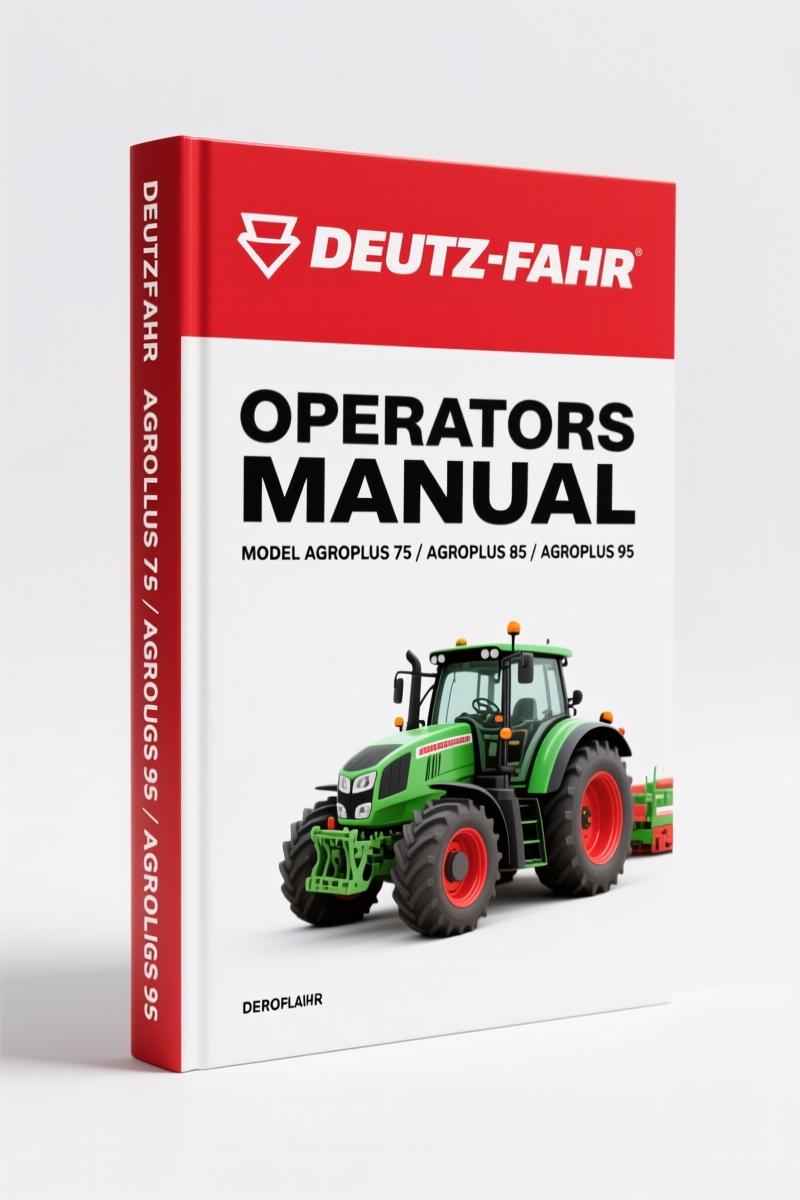 SAME Deutz-fahr AGROPLUS 75, 85, 95, 100 1998 Operators Manual