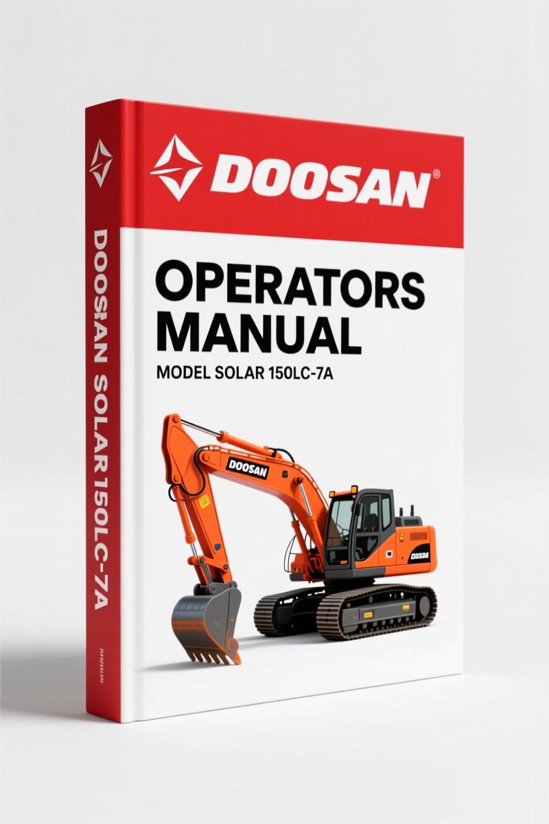 Doosan SOLAR 150LC-7A 2009 Operators Manual – OEM Specs